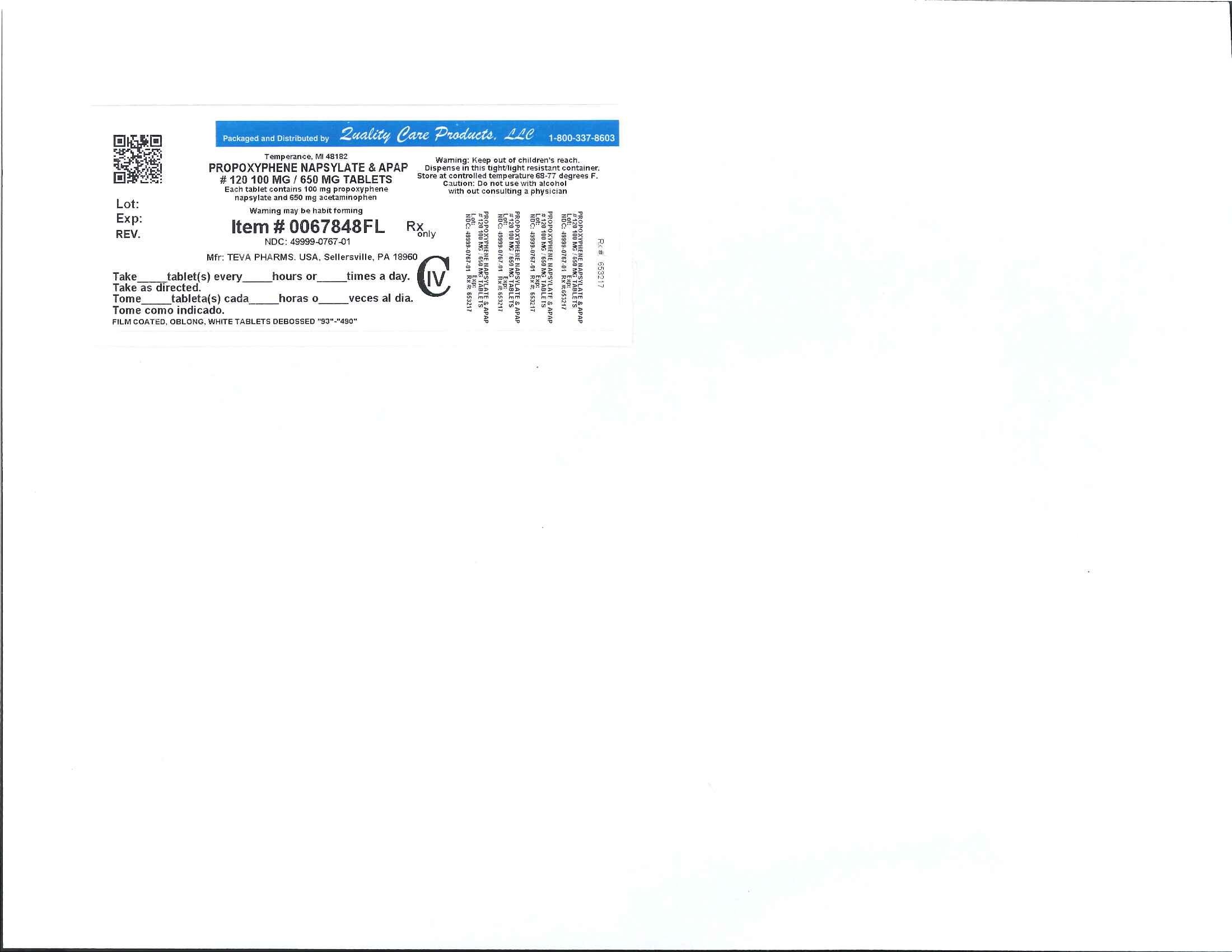 Propoxyphene Napsylate and Acetaminophen